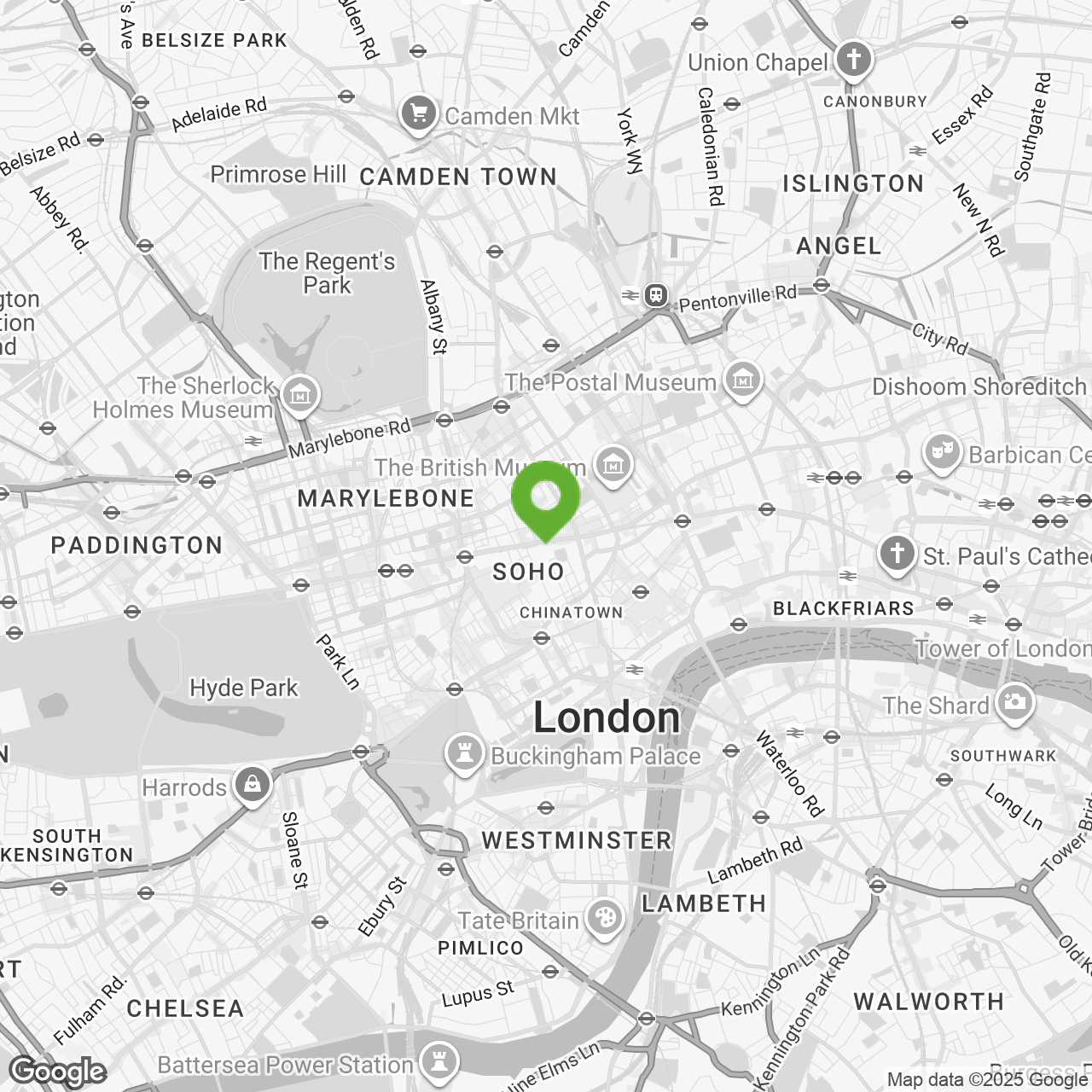 Map displaying vacancy location